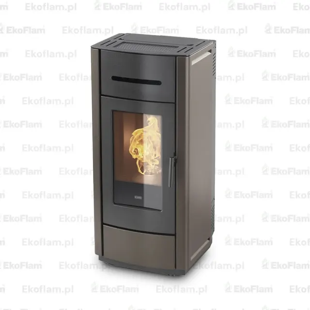 Kominek na pellet Klover Kros 80 Air stal brązowa