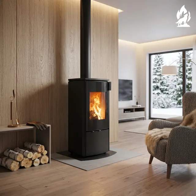 Wood-burning stove Nobis 8/10 Zenith 600 steel black