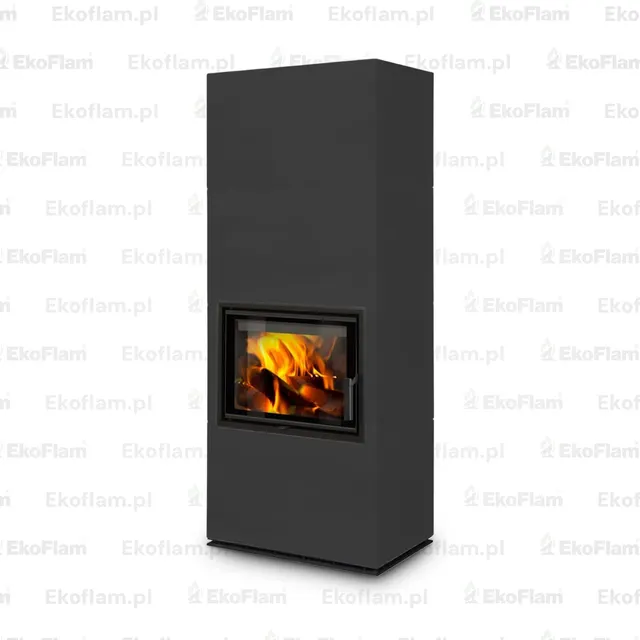 Kominek na drewno Romotop Solid F Top ceramika  49400 czarny matowy