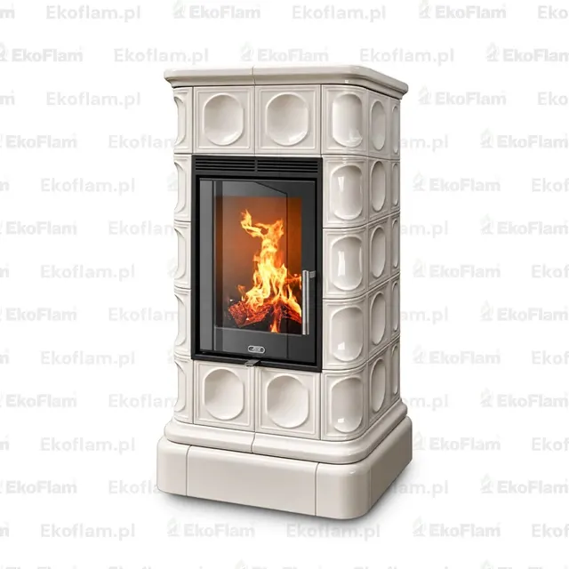 Wood-burning tiled stove ABX Kaledonie EX pearl