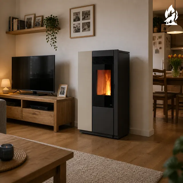 Pellet stove Nobis 12 Elana V dove grey