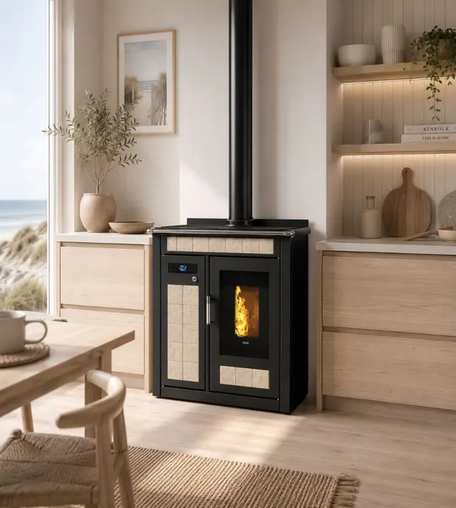Pellet cooker Klover Smart 80 Plus Maiolica forum beige