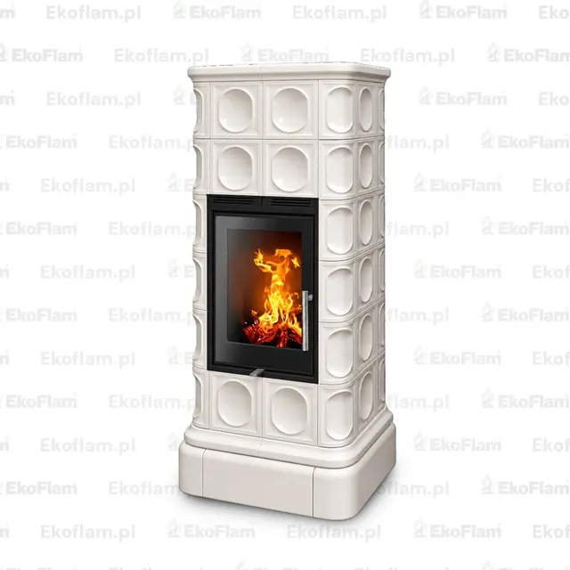 Wood-burning tiled stove ABX Kaledonie L EX pearl