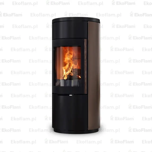 Wood-burning stove Nobis Round 900 steel bronze