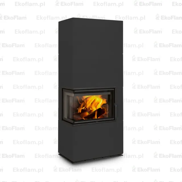 Kominek na drewno Romotop Solid L Top ceramika  49400 czarny matowy