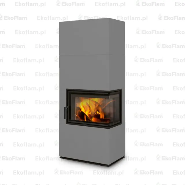 Kominek na drewno Romotop Solid R ceramika  54505 silver