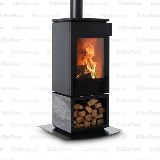 Wood-burning stove Nobis 8/10 Flat 550 gres dark