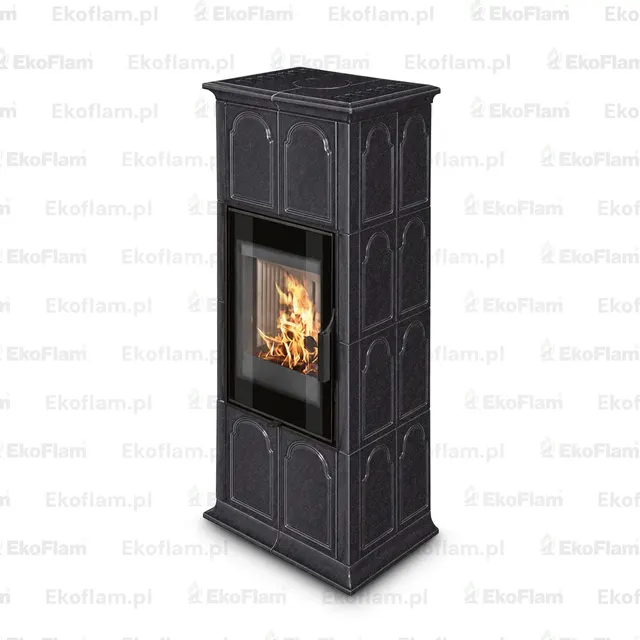Kominek na drewno Romotop Gremio 2G ceramika 45491 lava, widok frontowy