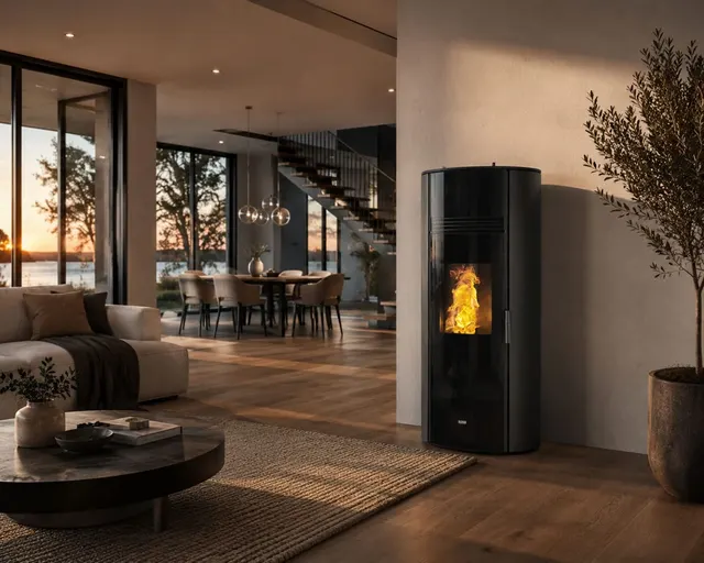Pellet stove Klover Thermosuper 120 steel black