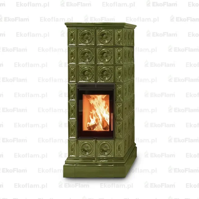 Wood-burning tiled stove ABX Venezia XL EX green