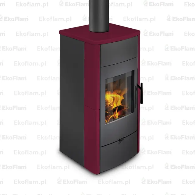 Kominek na drewno Romotop Espera 01 CERAMIKA  77900 bordowy
