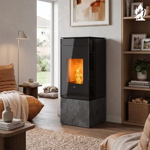 Pellet stove Nobis A8/10 Quadra V gres dark