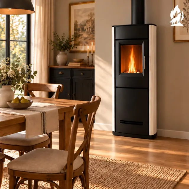 Kominek hybrydowy Piazzetta E228 Steel biały
