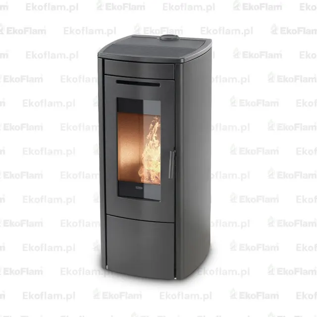 Kominek na pellet Klover Soft 80 Air stal czarna