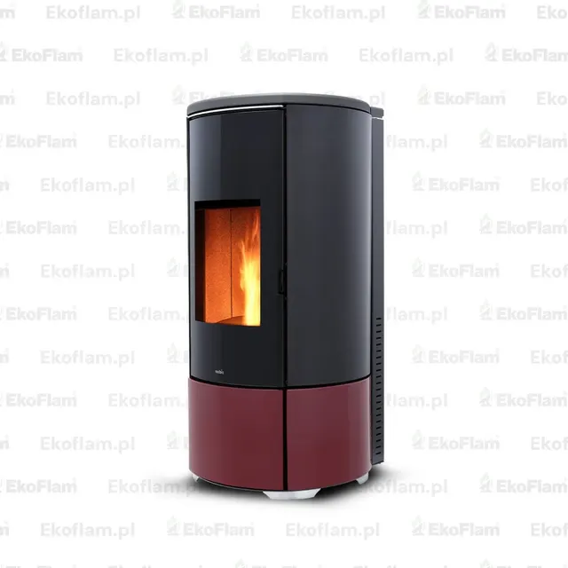 Pellet stove Nobis A8/10 Round Top/C V Maiolica bordo