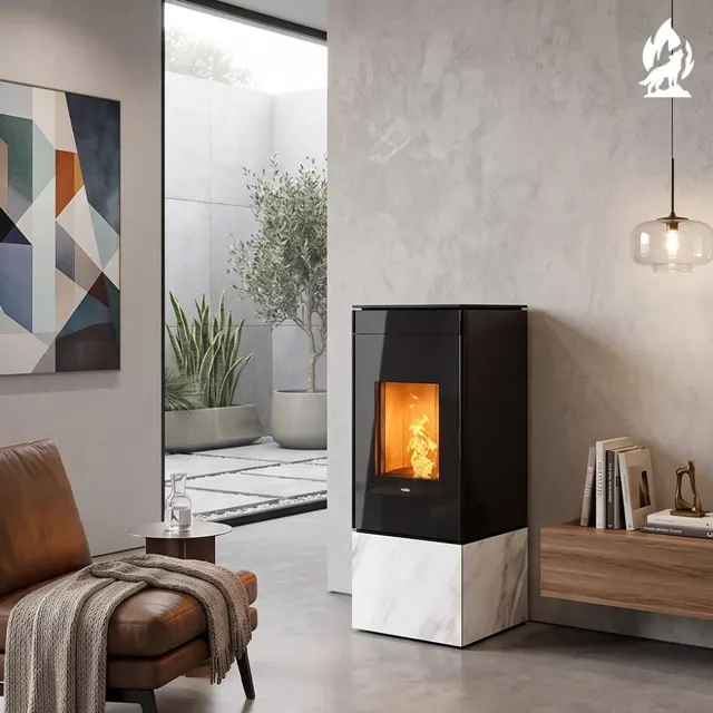 Pellet stove Nobis A8/10 Quadra V gres carrara