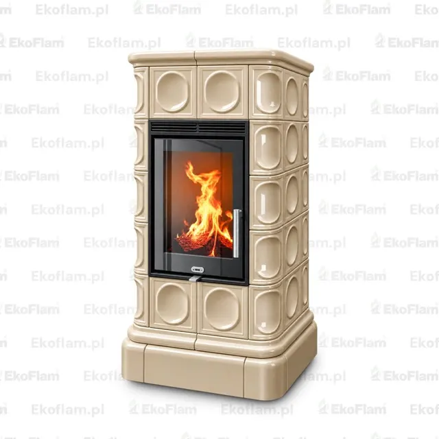 Wood-burning tiled stove ABX Kaledonie EX sandy