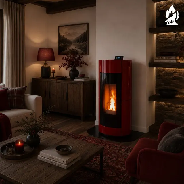 Pellet stove Thermorossi Chic Supreme Idra Maiolica bordo