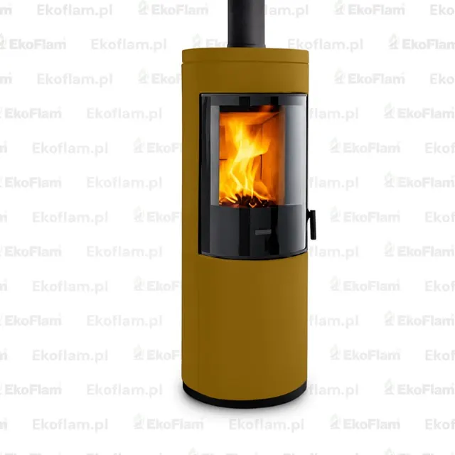 Wood-burning stove Piazzetta E924 A Hermetic Maiolica giallo