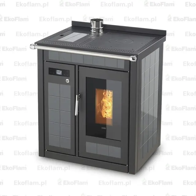 Pellet cooker Klover Smart 80 Plus Maiolica silver