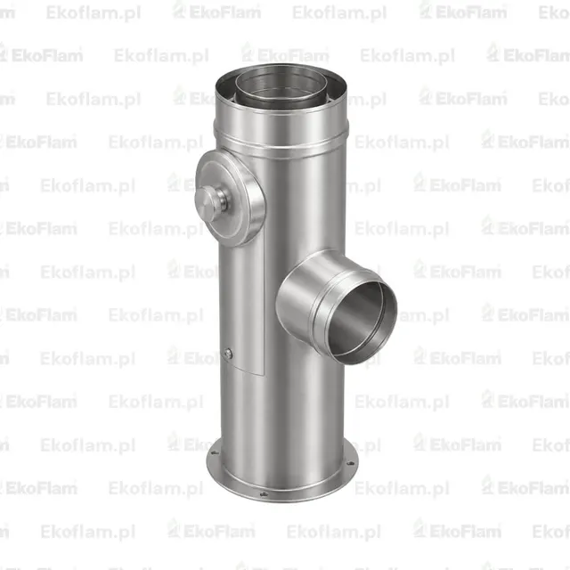 BI-Pellet 80/130 SSR trójnik adapterowy z wyczystką i podporą 10-25cm