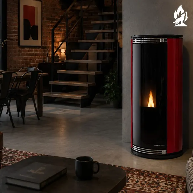 Pellet stove Moretti Design Globe Glass Relax 9 bordo