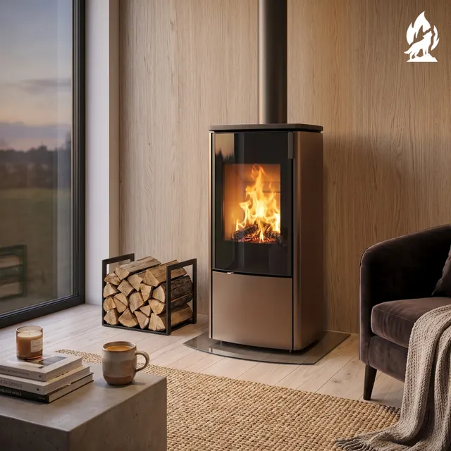 Wood-burning stove Nobis 8/10 Zenith 600 steel bronze