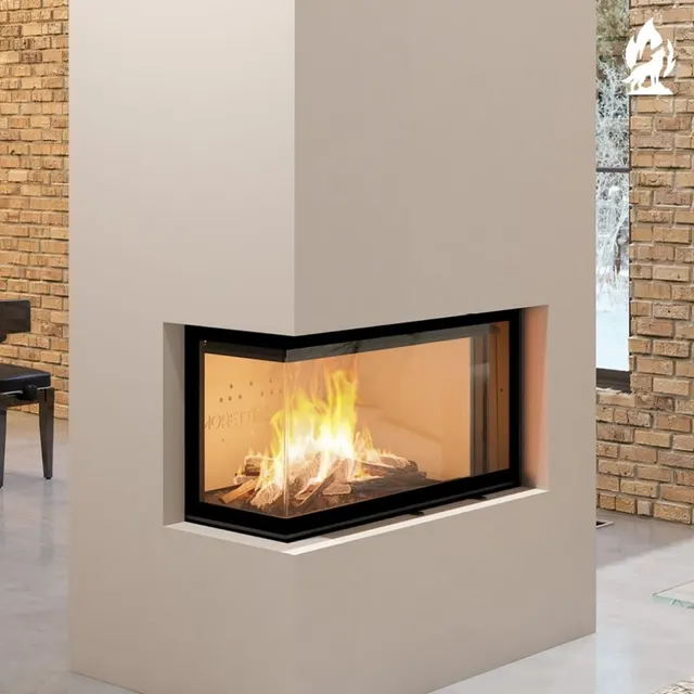 Wood-burning insert Moretti Design Latodesign 90 left