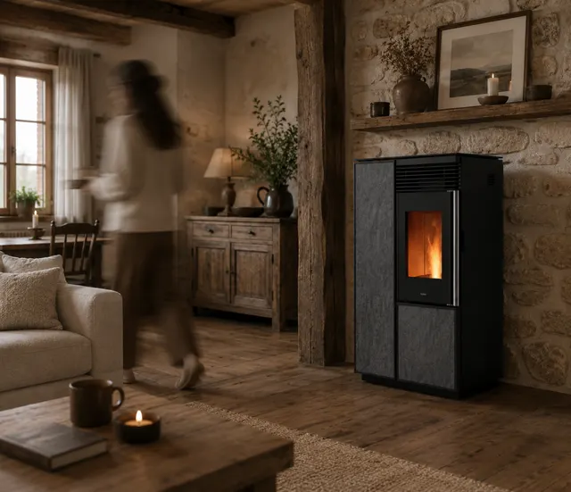 Pellet stove Nobis A10 Light C gres dark