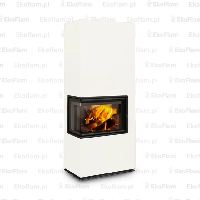 Kominek na drewno Romotop Solid L Top ceramika  31909 kremowy błyszczący
