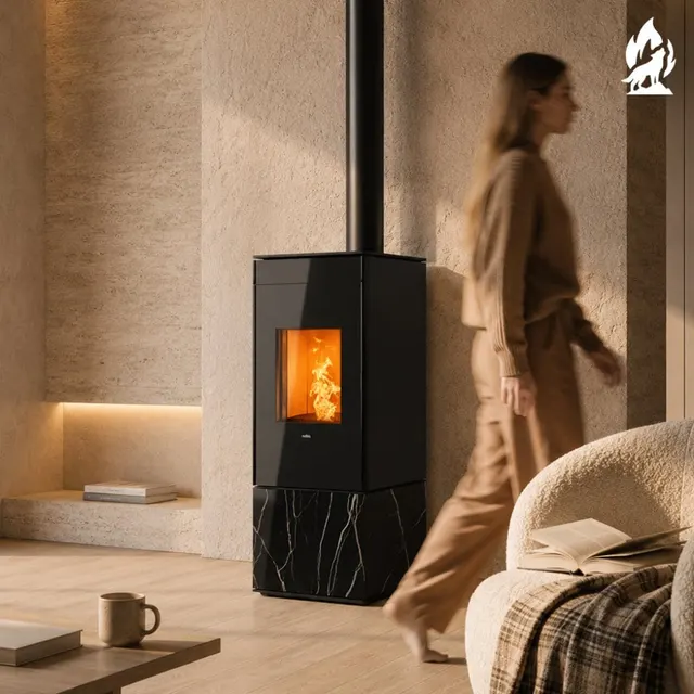 Pellet stove Nobis A8/10 Quadra Top V gres night