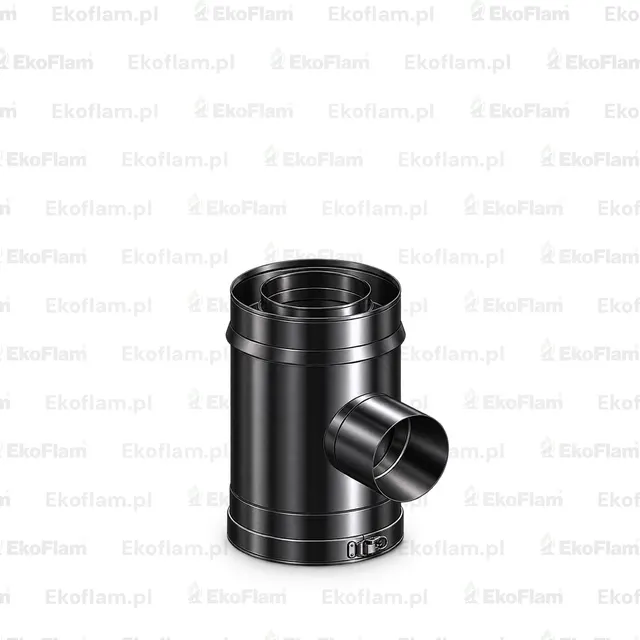 BI-Pellet 80/130 EDPA 90 rura prosta z wlotem powietrza w kolorze RAL9030