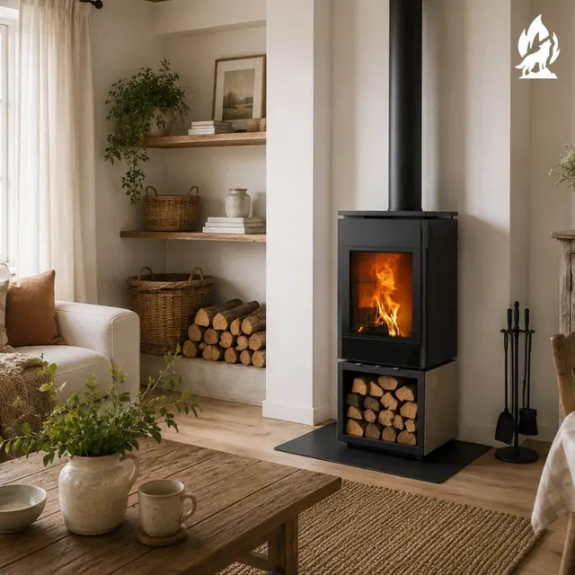 Wood-burning stove Nobis 8/10 Flat 550 gres grey