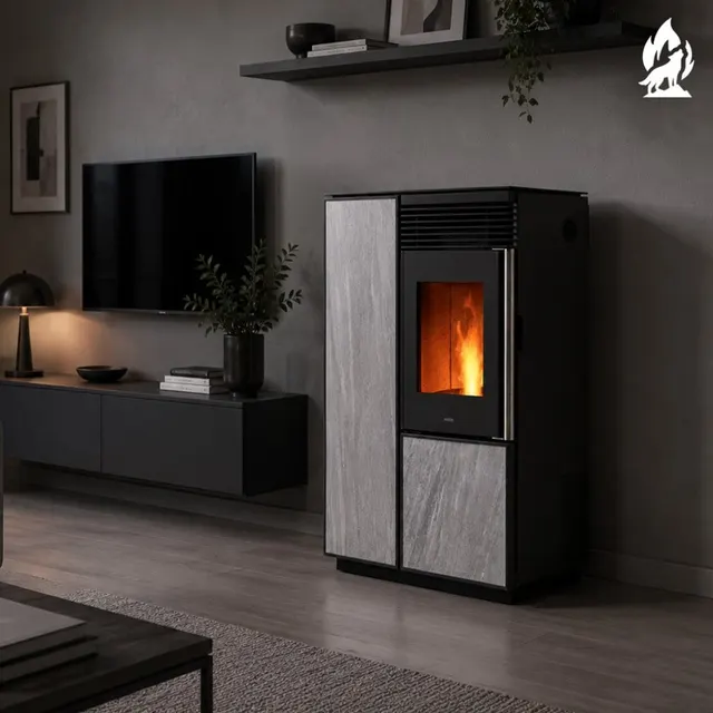 Pellet stove Nobis A10 Light C gres grey