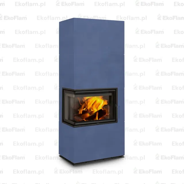 Kominek na drewno Romotop Solid L Top ceramika 23203 ocean matowy