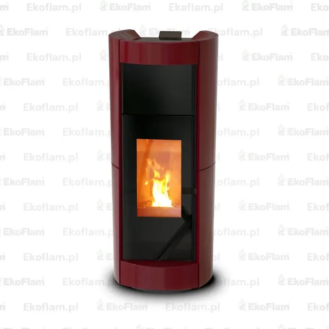 Wood-burning stove Thermorossi Chic Maiolica bordo