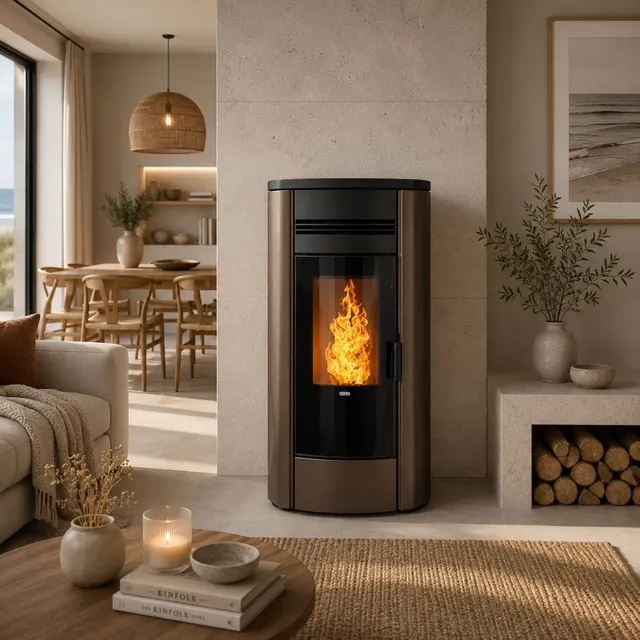 Pellet stove Klover Style 180 steel bronze