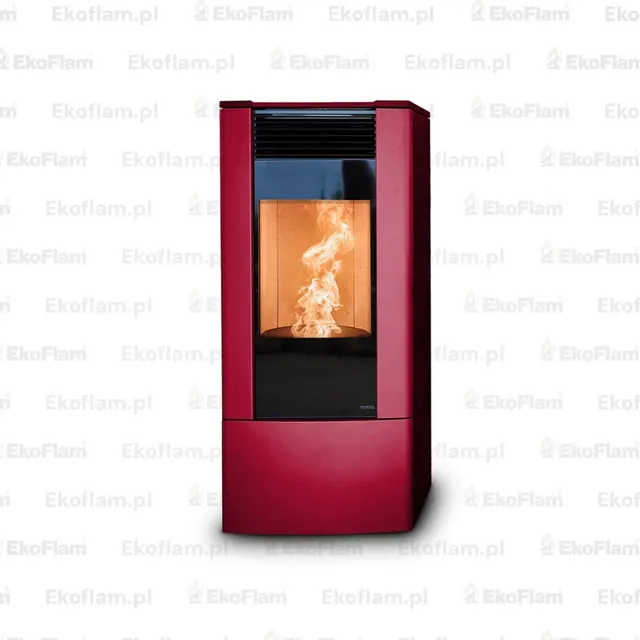 Pellet stove Nobis 7/10 Lisa V steel bordo