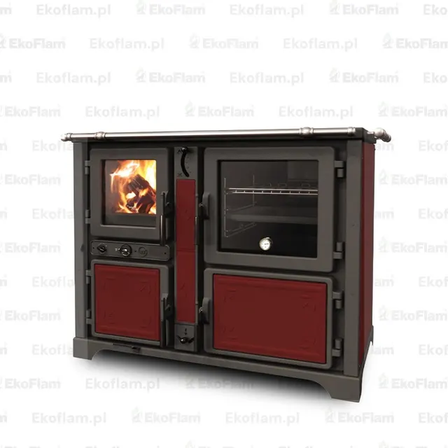 Wood-burning cooker Thermorossi Bosky F30 Fiori Maiolica bordo
