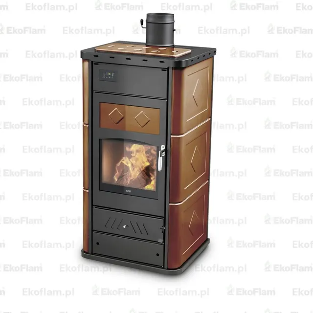 Kominek Klover Belvedere 30 w kolorze ceramiki camel