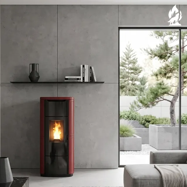 Pellet stove Nobis H20/25 Shape Maiolica bordo