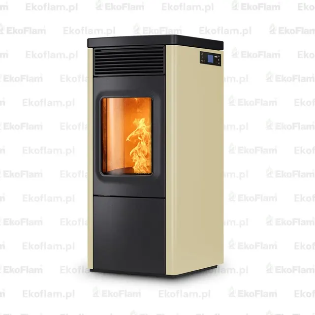 Pellet stove Nobis 6/9 N70 V steel cream