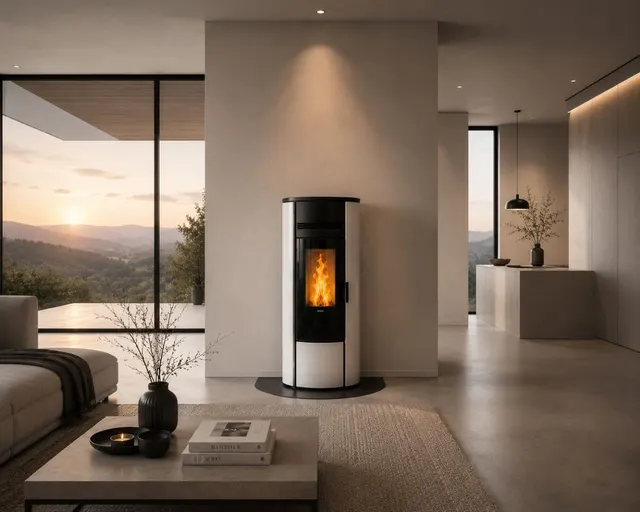 Pellet stove Klover Style 180 steel avorio