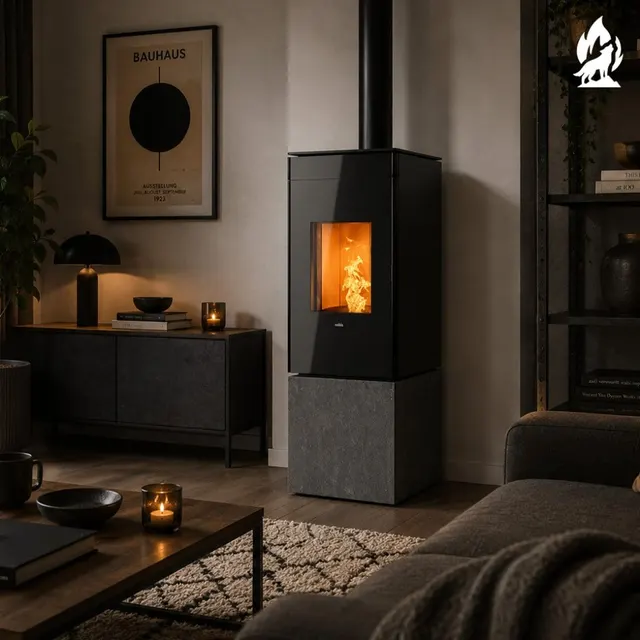 Pellet stove Nobis A8/10 Quadra Top V gres grey
