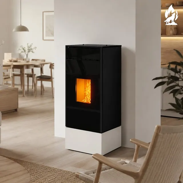 Pellet stove Moretti Design Kubic Relax 12 steel white
