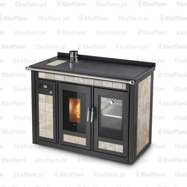 Kuchnia na pellet Klover Smart 120 Plus ceramika marmur saxum