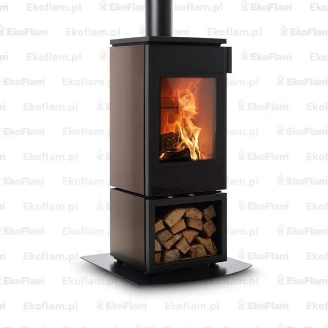 Wood-burning stove Nobis 8/10 Flat 330 steel bronze