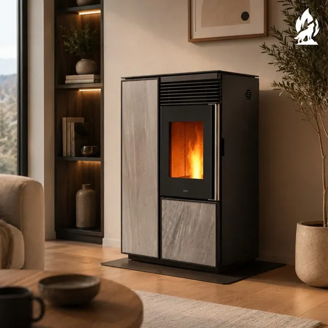 Pellet stove Nobis A10 Light C gres grey