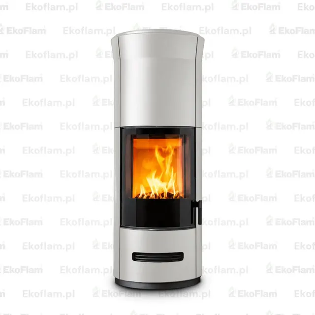 Wood-burning stove Piazzetta E929 T Hermetic Maiolica white