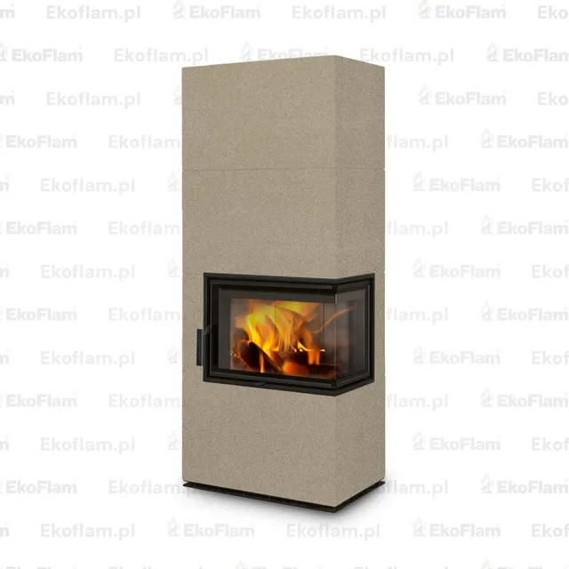 Kominek na drewno Romotop Solid R ceramika  61660 jogurtowy